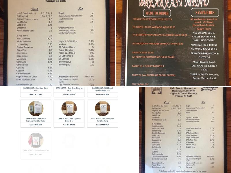 North River Roasters Roastery Menu