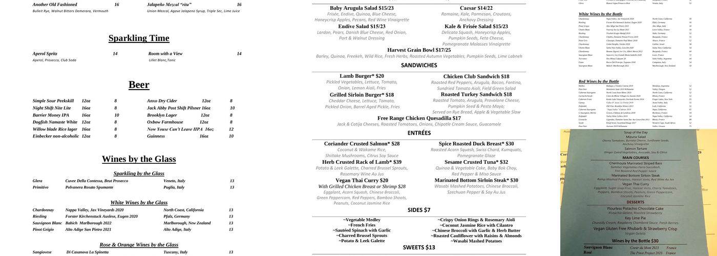 North Square Menu