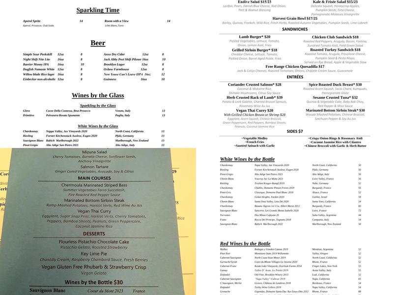 North Square Menu