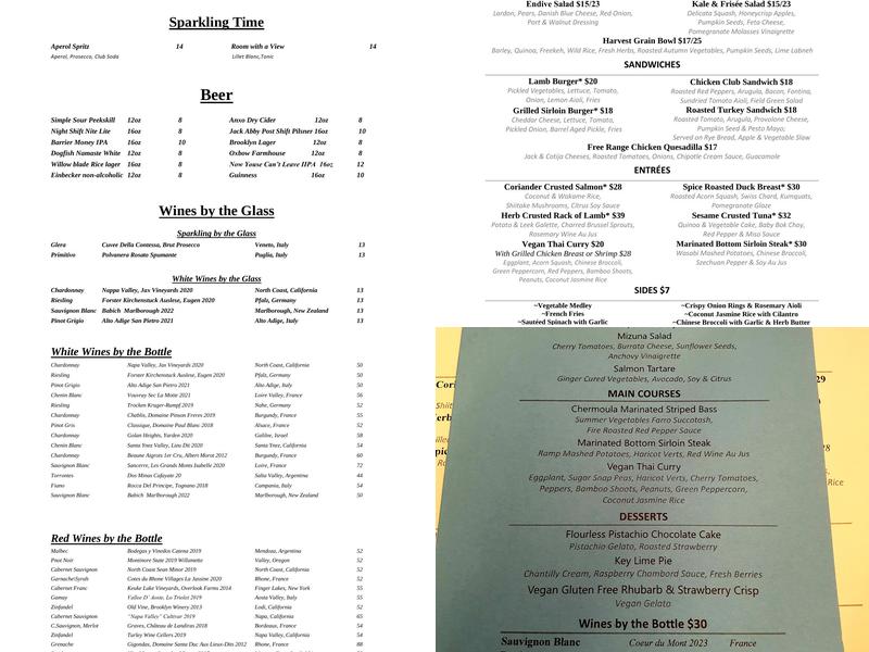 North Square Menu