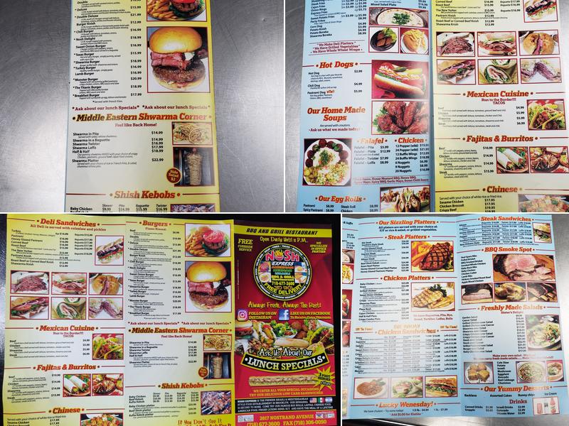 Nosh Express Menu