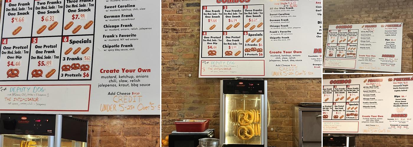 Not Just Franks Menu