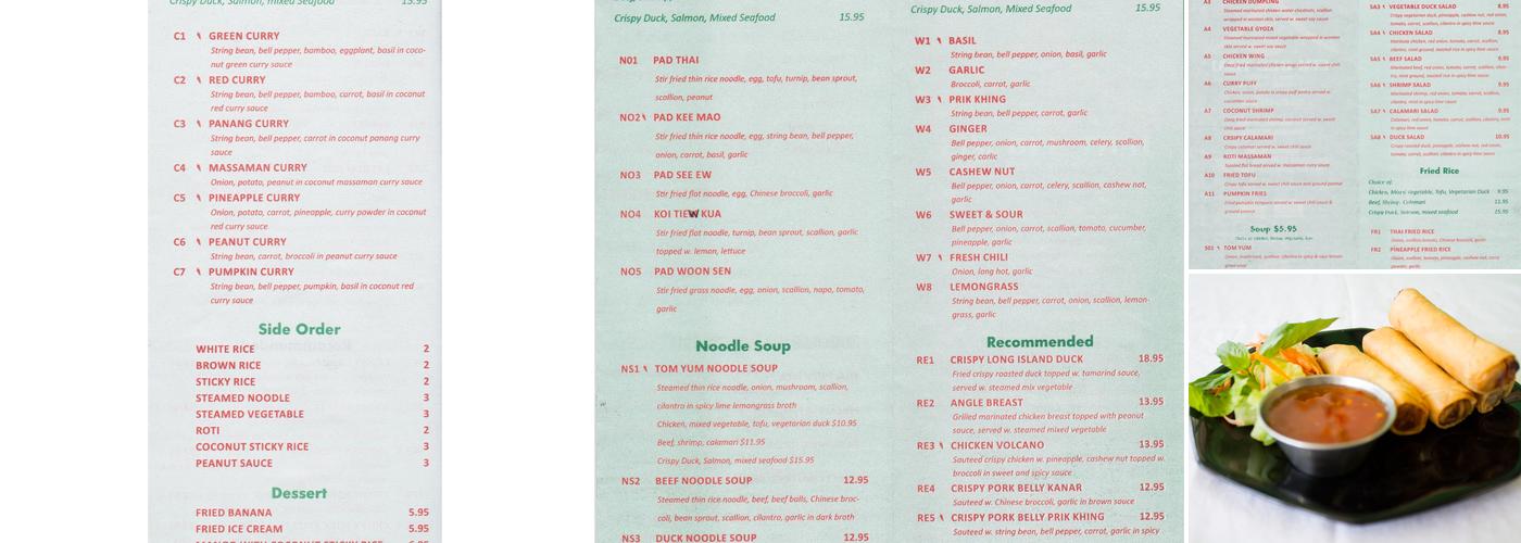 Eim Dee Thai Menu