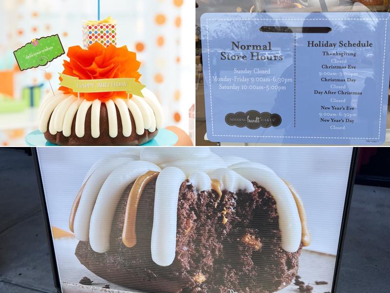 Nothing Bundt Cakes Menu