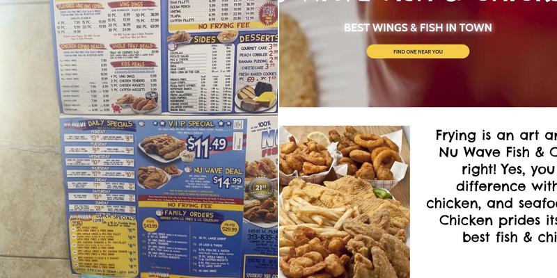 Nu Wave Fish & Chicken Menu