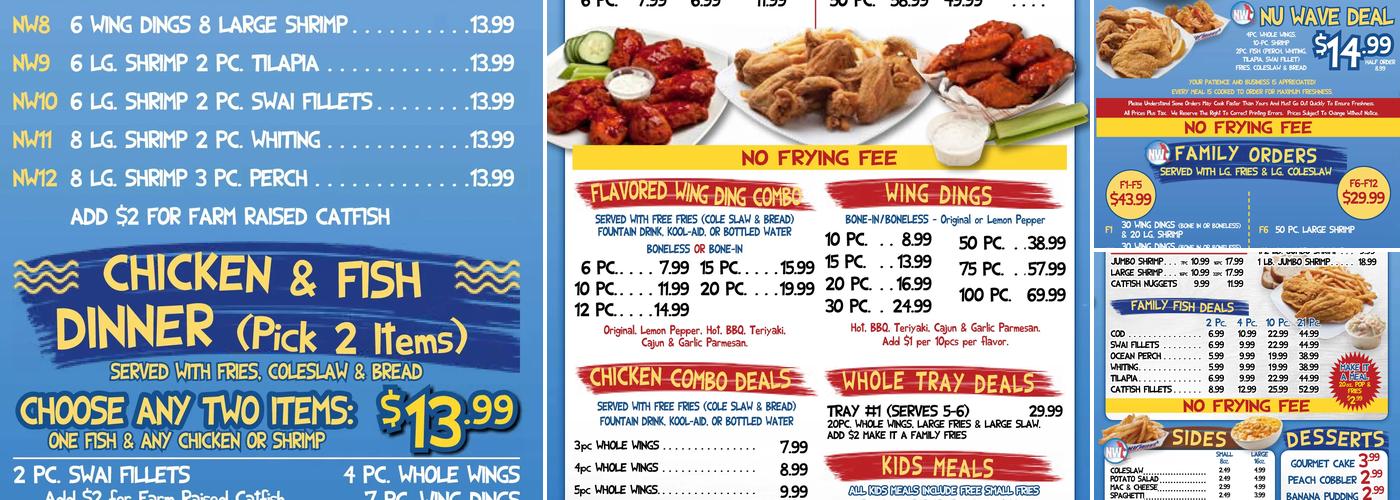 Nu Wave Fish & Chicken Menu