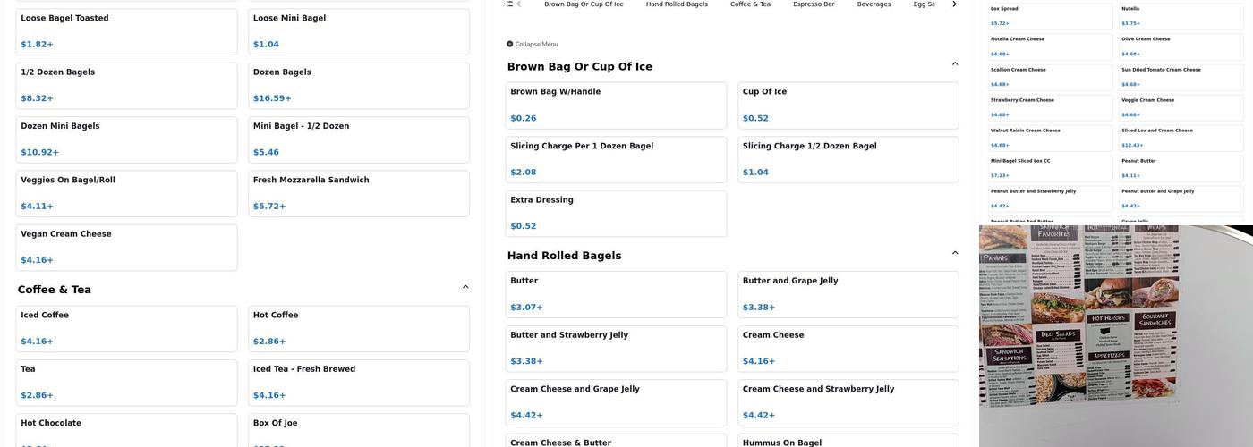 Nutley Bagel Boy Menu