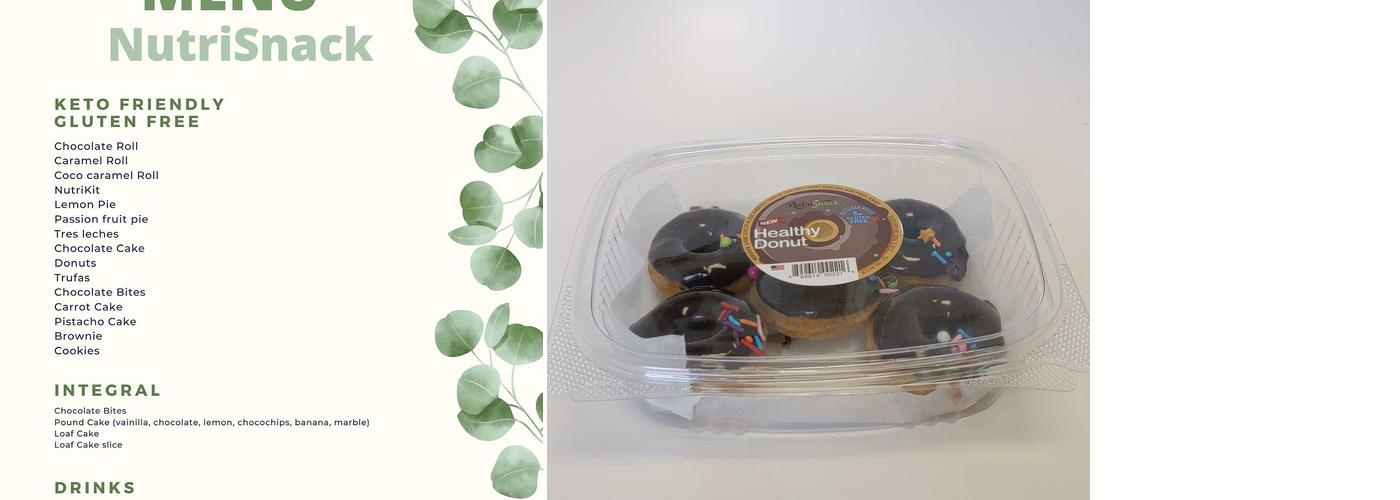 Nutrisnack Healthy Cakes Menu