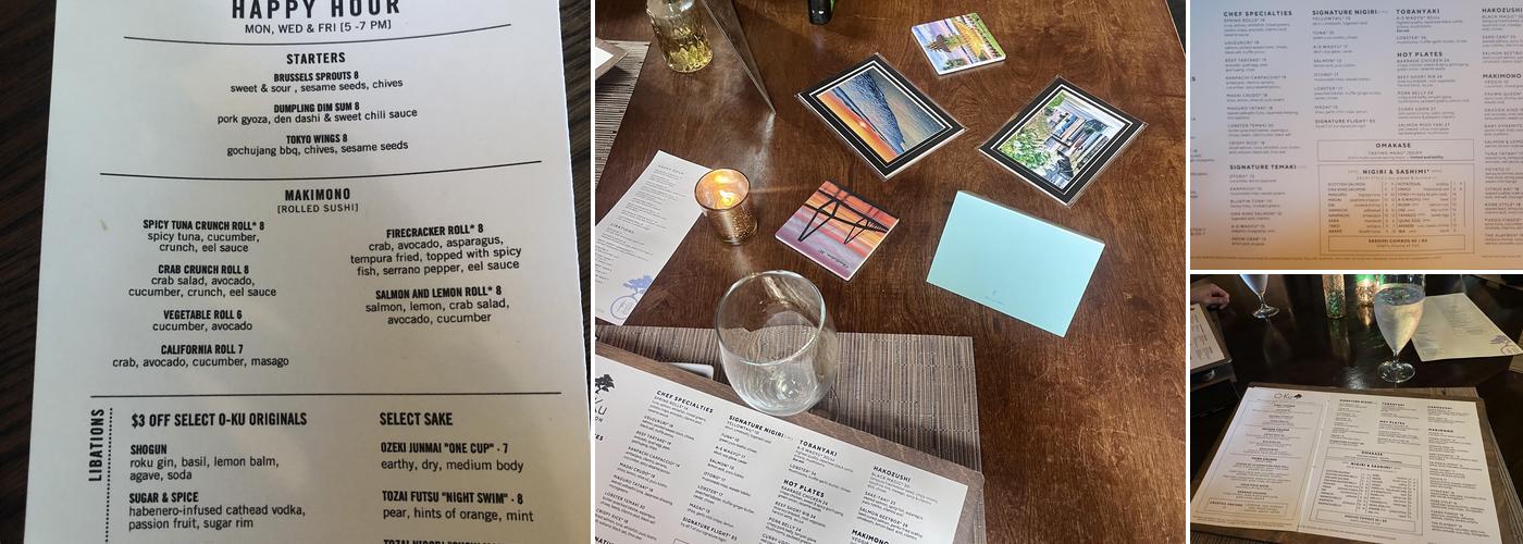 O-Ku Menu