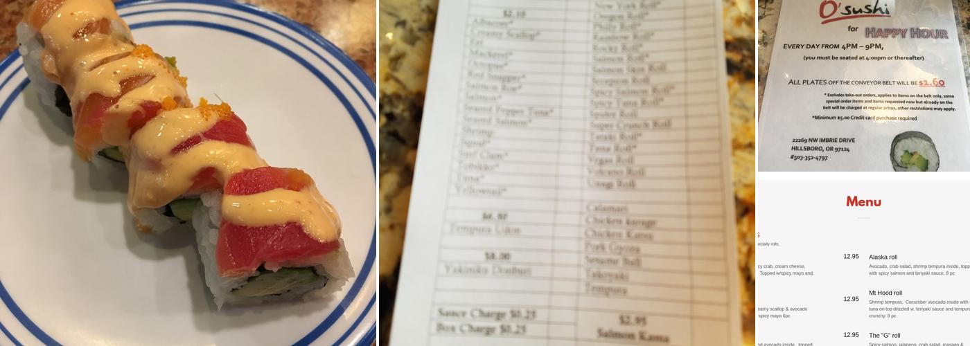 O Sushi Menu