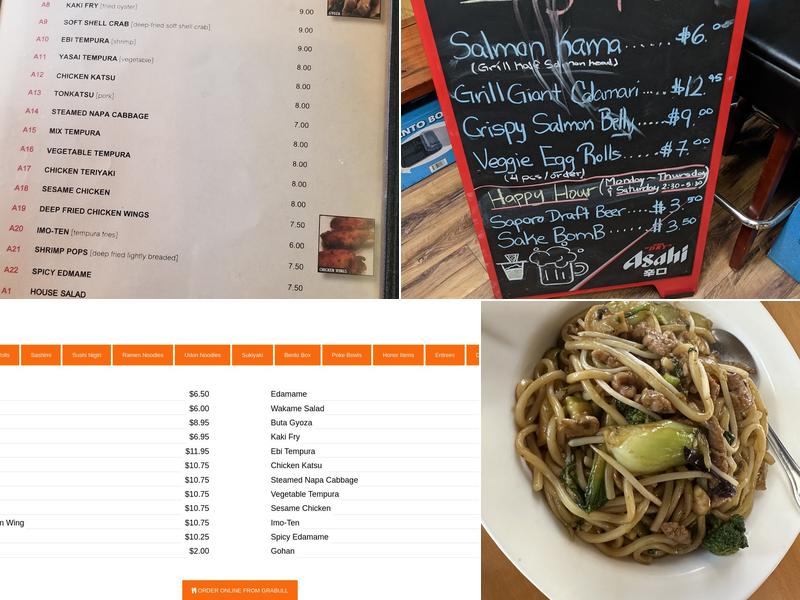 Oba Japanese Kitchen Menu