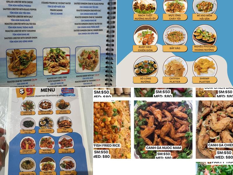 Ocean Crawfish Menu