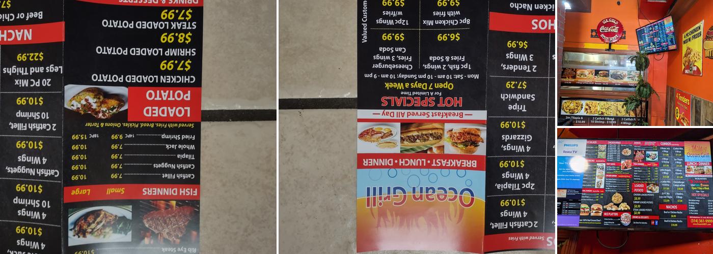 Ocean Grill Menu