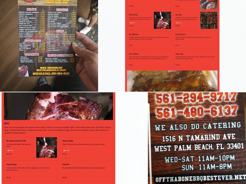 Off Tha Bone BBQ Menu