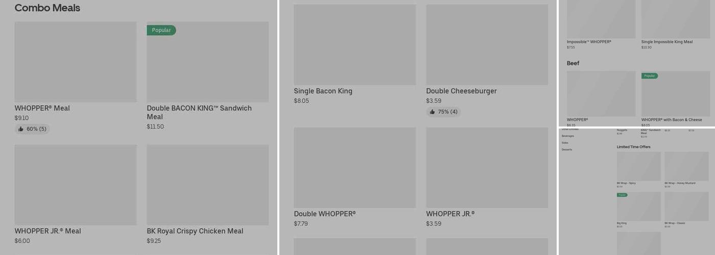 Burger King Menu
