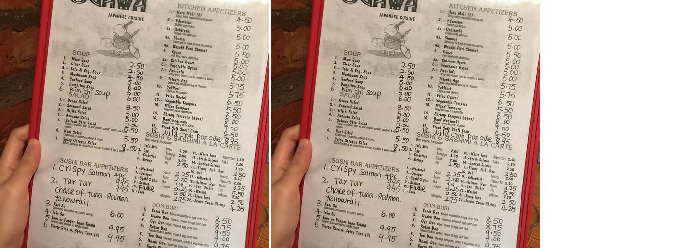 Ogawa Menu