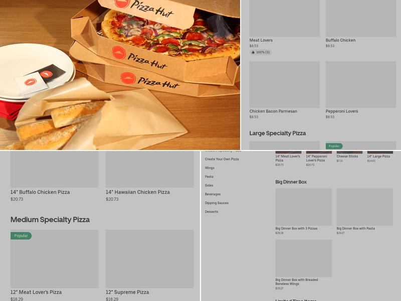 Pizza Hut Menu