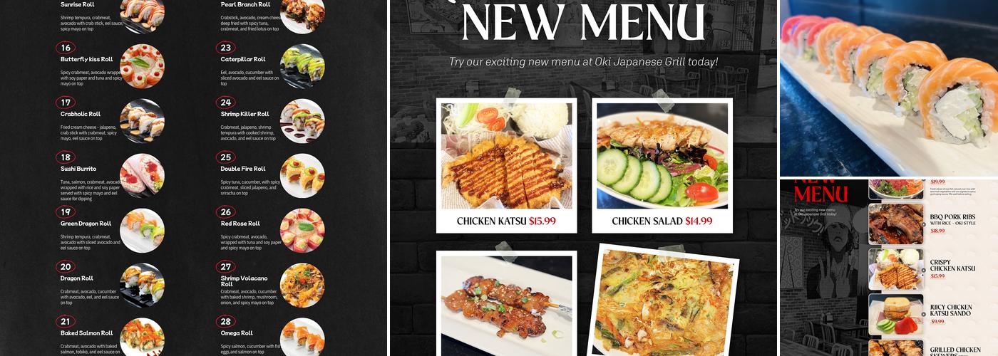 Oki Japanese Grill - Sushi & Hibachi Menu