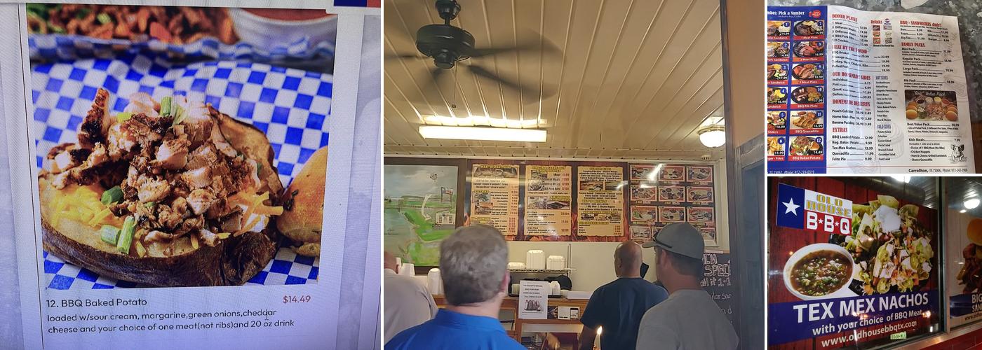 Old House BBQ Menu