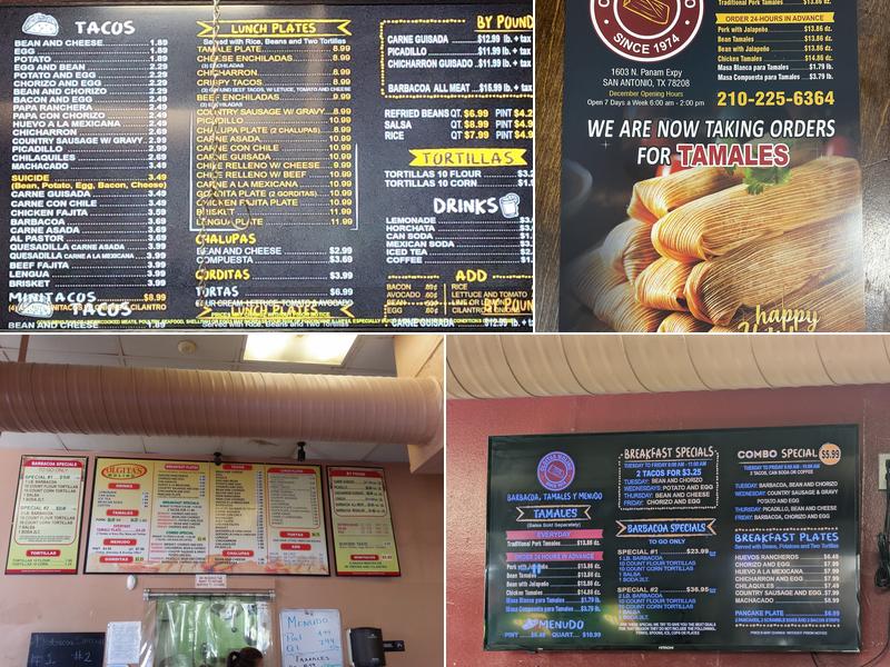 Olgitas Molino Menu