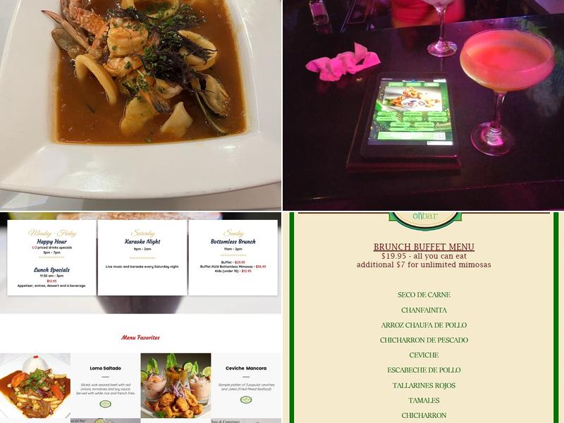 Olibar - Peruvian Cuisine Menu