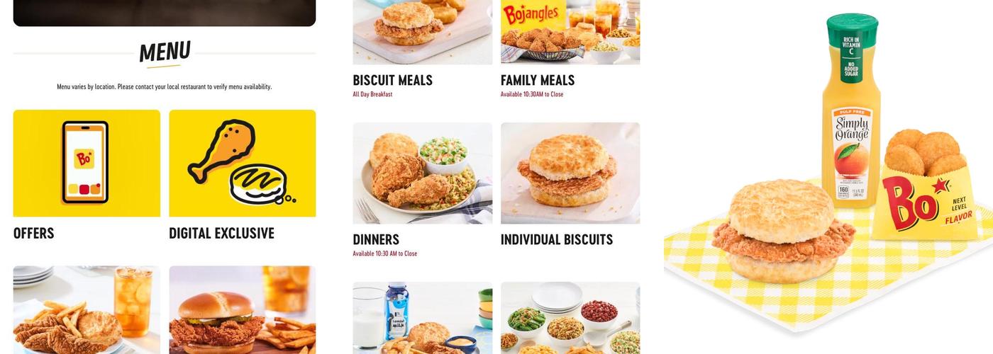 Bojangles Menu