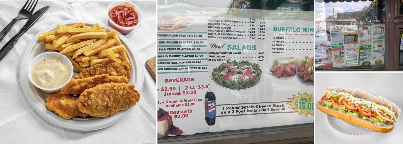 One Pound Cheese Steak Menu