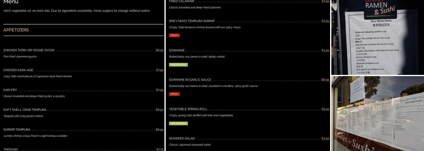 Onkei Ramen & Sushi Menu