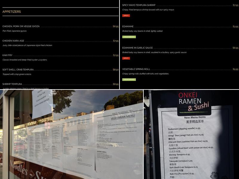 Onkei Ramen & Sushi Menu