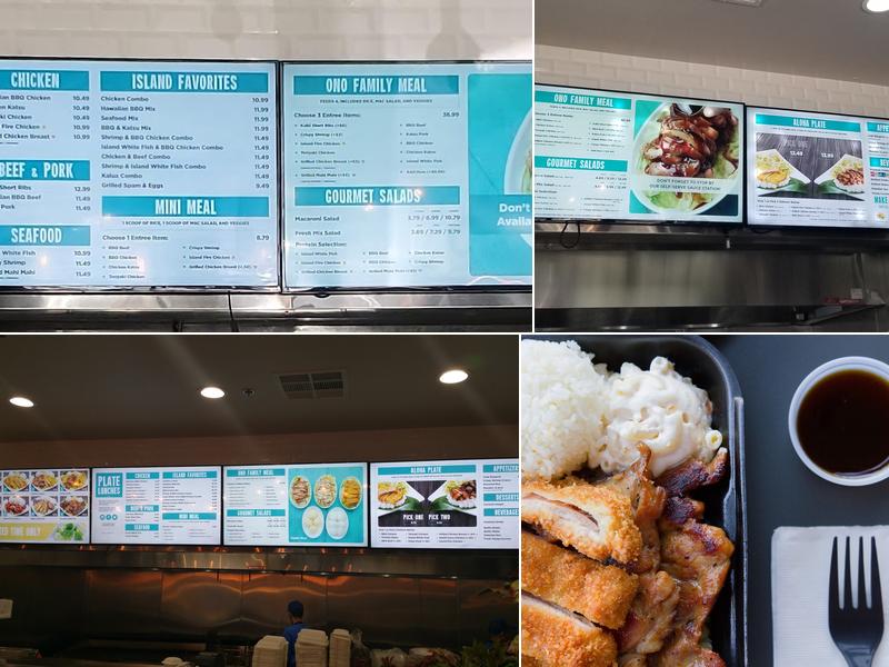 Ono Hawaiian BBQ Menu