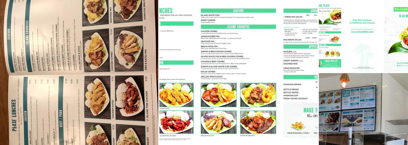 Ono Hawaiian BBQ Menu