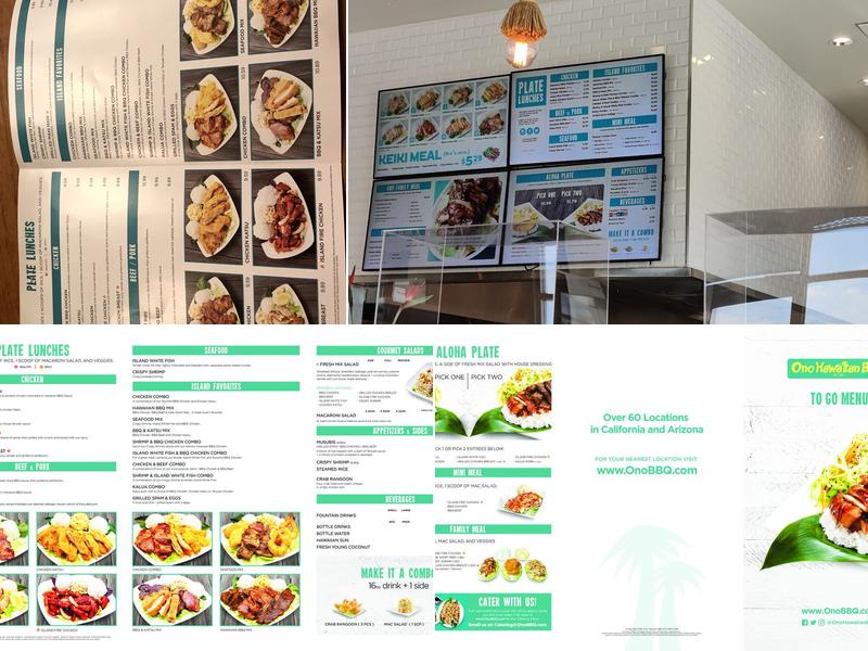Ono Hawaiian BBQ Menu