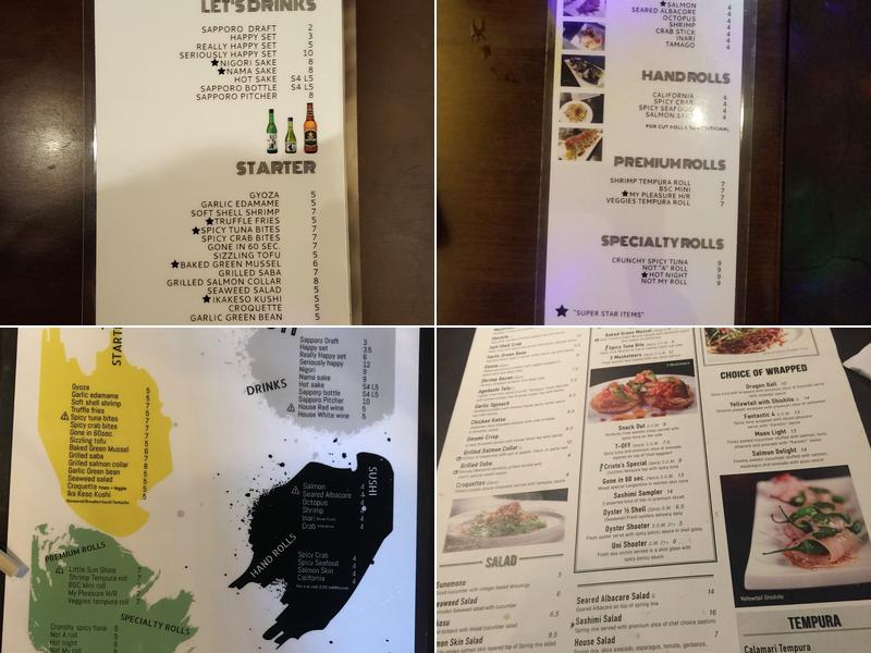 Oops! Sushi & Sake Bar Menu