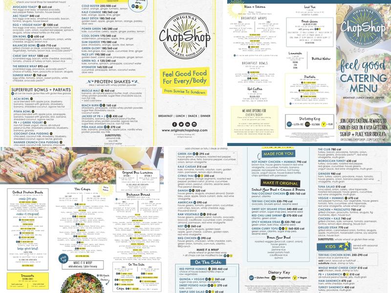 Original ChopShop Menu