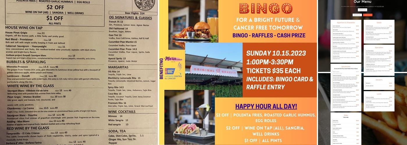 Original Gravity Menu