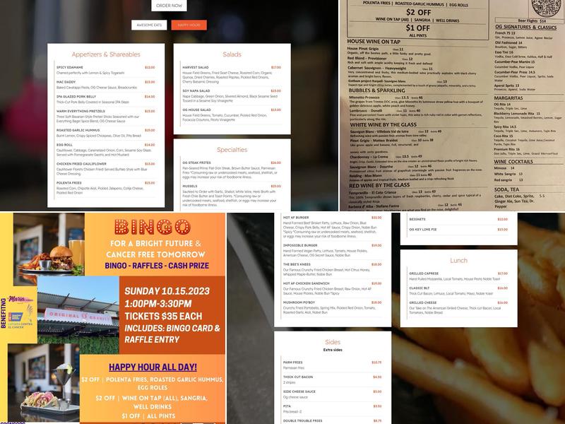 Original Gravity Menu