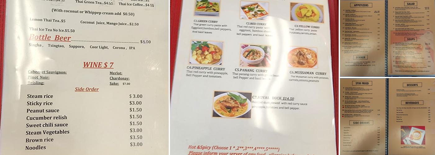 Original Thai BBQ Menu