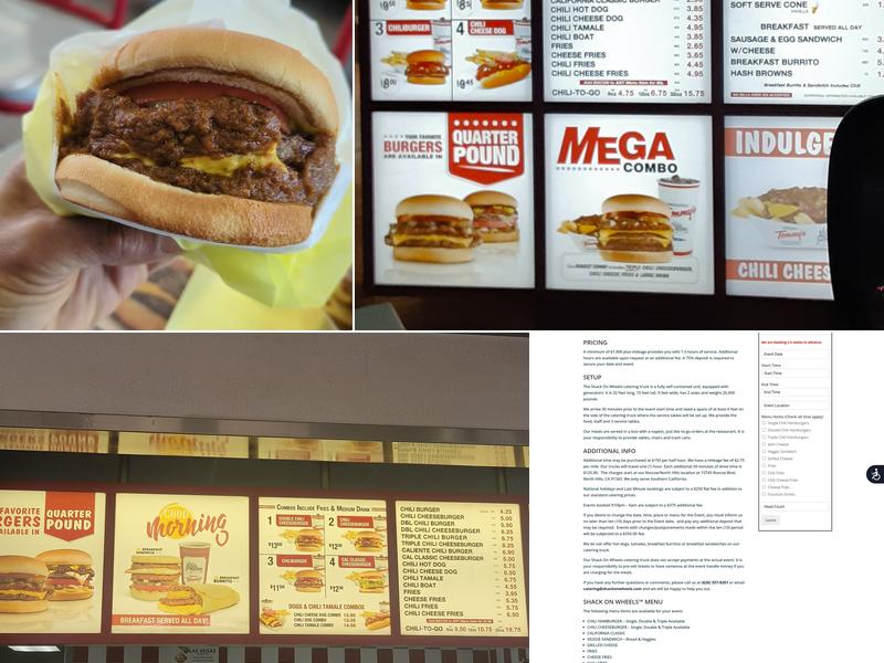 Original Tommy's World Famous Hamburgers Menu