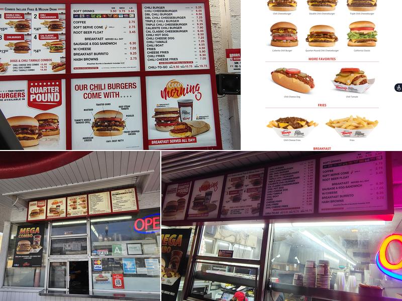 Original Tommy's World Famous Hamburgers Menu