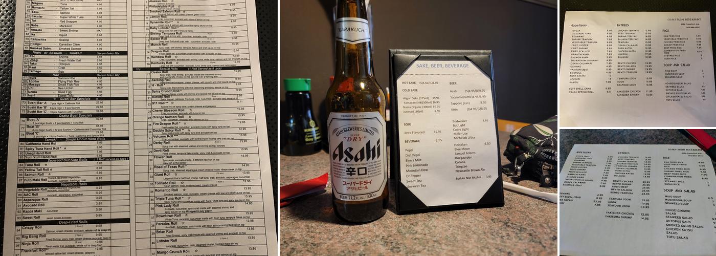 Osaka Menu