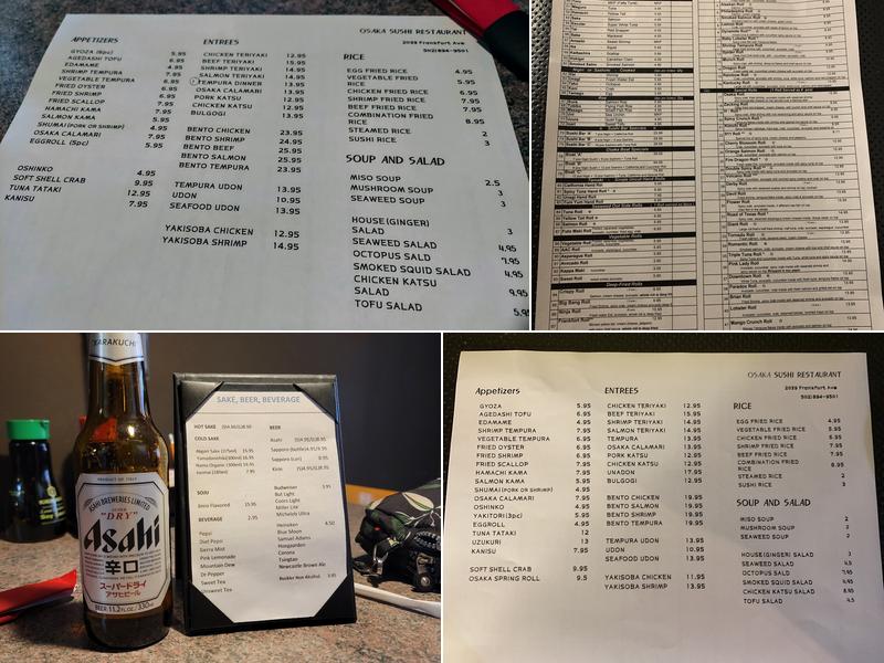 Osaka Menu