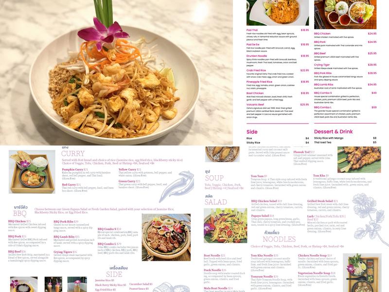 Osha Thai BBQ San Francisco Menu