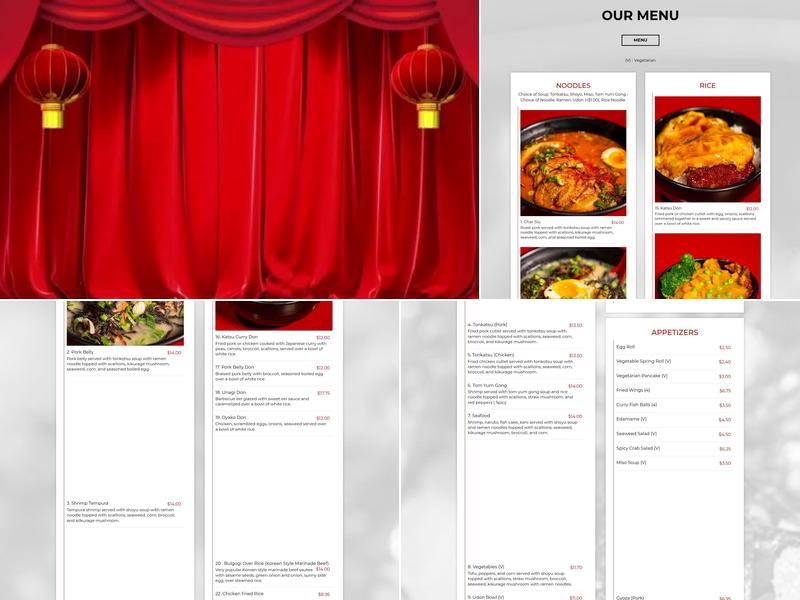 Otani Noodle - Uptown Menu