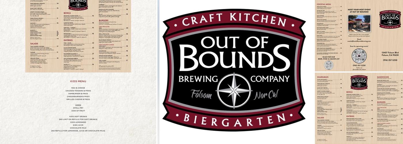 Out of Bounds Craft Kitchen and Biergarten Menu