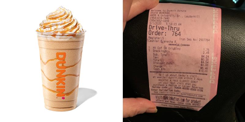 Dunkin' Menu