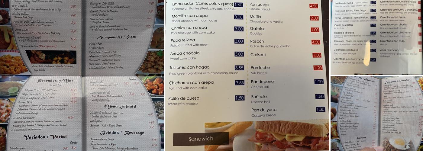 SOPAS Y KALENTAOS Menu