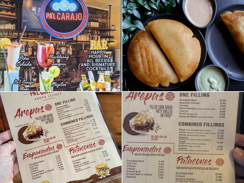Pa’l Carajo Arepa Lounge Menu