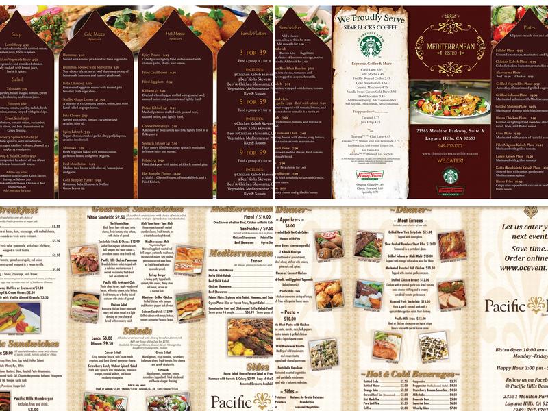 Pacific Hills Banquet and Catering Menu