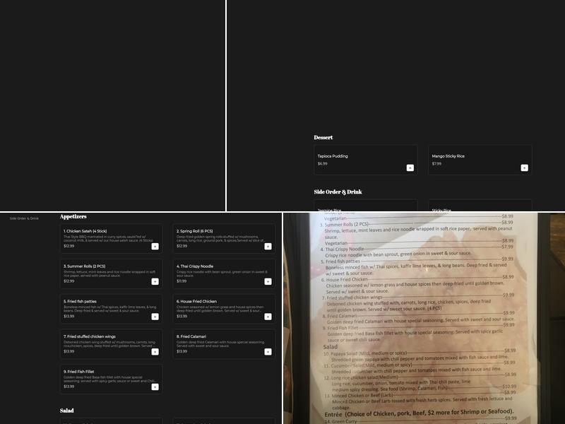 Pad Thai Menu