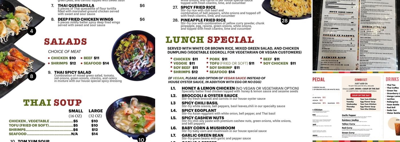 Thailicious Commerce Menu